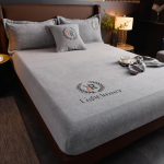 Libisemiskindel voodikate, &uuml;hev&auml;rviline voodikate, voodikate Magamistoa &uuml;lipehme kaitsmega voodikate elastse kummipaelaga linaga 180x200x25cm