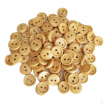 100 tk 2 auguga Puidust &otilde;mblemisn&ouml;&ouml;bid Puidust kaunistuste k&auml;sit&ouml;&ouml; valmistamine Dark Brown 15mm