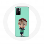 &Uuml;mbris Xiaomi Redmi Note 11s 5G BTS TinyTAN Animation Jimin jaoks
