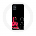 Samsung Galaxy A51 &uuml;mbris Squid M&auml;ng Maskid ruudukujulise kolmnurga ja ringiga
