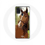 Samsung Galaxy A21S Case Quarter Horse Pruun hobuse t&otilde;ug