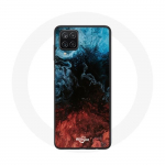 &Uuml;mbris Samsung Galaxy A22 4G abstraktse tekstuuriga taustaga punane must sinine