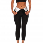 Naiste saun s&auml;&auml;rised kompressioonsukkp&uuml;ksid salendavad kuumad termop&uuml;ksid k&otilde;rge v&ouml;&ouml;kohaga joogap&uuml;ksid kaalulangetamiseks k&otilde;hukontrolli kehakujundaja S/M sinine/must