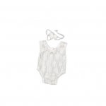 Vasts&uuml;ndinu Baby Bowknot peapael l&auml;bivaateline pitsiline Romper Set Photo Prop valge