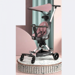 Beebi jalutusk&auml;ru Laste reisiriistad Kokkupandav kerge jalutusk&auml;ru Laste kolmerattaline ema reisimiseks h&auml;davajalikud t&ouml;&ouml;riistad 55.5*36*47.5cm roosa