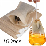 50tk/100tk &uuml;hekordsed teepakid lahtiste lehtede tee jaoks, t&uuml;hjad teepakid lahtise tee jaoks koos n&ouml;&ouml;riga, loodusliku tee filtrikotid lahtise tee jaoks 1,97 * 2,76 tolli 100pcs soe valge v&auml;rv