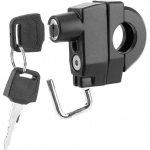 Universaalne mootorratta kiivri lukk vargusevastane kiivri turvalukk, metallist 22 mm-26 mm must, 2 v&otilde;tmega