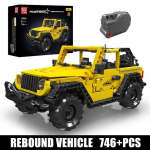 MOULD KING 15058 Tehniline auto ehitusplokk Wrangleri linnamaastur, tagasit&otilde;mmatav auto mudel, telliskivi auto m&auml;nguasjad lastele j&otilde;ulukink