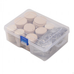 100 pakk eelpuuritud palgikettaid puidust ringid v&otilde;tmehoidjatega ja kaunistuste jaoks avatud 1 Hole