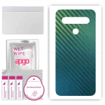 apgo Protective Skin Sticker for the back compatible with LG K61, Wrap Film, Foil, Vinyl - Pattern Carbon Chameleon CAKA1