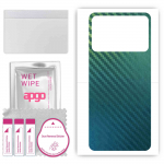 apgo Protective Skin Sticker for the back compatible with Oppo K9 Pro 5G, Wrap Film, Foil, Vinyl - Pattern Carbon Chameleon CAKA1