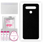 apgo Protective Skin Sticker for the back compatible with LG K41S, Wrap Film, Foil, Vinyl - Pattern Matte Black