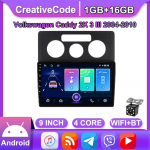 Volkswagen Caddy 2K 3 III 2004 - 2010 jaoks Carplay Android Auto Raadio GPS Navigatsioon 2din 1+16GB 1+16GB