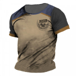 Vintage T-s&auml;rk Meestele Triibuline 3D Prindiga T-s&auml;rk Lapiline Pullover Suvine Kiiresti Kuivavad Meeste Riided Vintage Lihtsad Suured T-s&auml;rk S