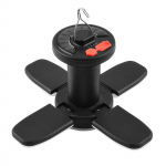 P&auml;ikeseenergia matkavalgusti USB-v&auml;ljundiga kokkupandav 4 teraga ripplamp konksuga v&auml;litelgivalgusti must