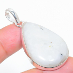 Natural Rainbow Moonstone Gemstone 925 Sterling Silver Pendant 1.97 o4m71