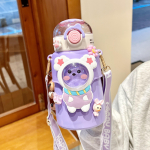 550ml armas laste termoskruus, koomiksiga roostevabast terasest laste termiline veepudel &otilde;lgedega kaasaskantava kooliveetopsi trummel 550ML