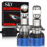 2tk H4 H7 LED projektori objektiiv Esitulede minipirnid H8 H11 Canbus 9005 HB3 9006 HB4 auto esilatern 30000LM 300W k&otilde;rge/madala valgusvihu kohtvalgusti LHD RHD automaatlamp 9005 HB3 LHD
