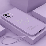 Samsung Galaxy A14 A24 A54 A34 iPhone 11 12 13 14 15 Pro Max Xiaomi Redmi 13C Huawei Straight Edge pehme telefoni&uuml;mbris NY11 Love Yourself Flower Redmi K40 ULTRA lilla