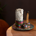 4 in 1 Stick Incense Burner Candle Holder Table Centerpieces SAGE Palo Santo for