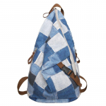 Denim v&auml;rvi plokk Naiste seljakott Meeste ruuduline seljakotid Suure mahutavusega &otilde;lakott &Otilde;pilasekott sinine