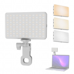 Taskuklambriga LED-videovalgusti arvuti tahvelarvuti mobiiltelefon videokonverentsi valgusti 2500K-9000K roosa