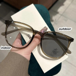 Meeste naiste fotokroomsed l&uuml;hin&auml;gelikkuseprillid Unisex &uuml;likerged &uuml;mmargused l&auml;hivaatelised prillid Vintage Retro v&auml;litingimustes kasutatavad intelligentsed p&auml;ikeseprillid -4.0