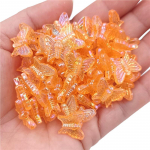 Mitmev&auml;rviline meisterdatud kristall-akr&uuml;&uuml;l auguga k&auml;ev&otilde;ru Neacklce valmistamine AB v&auml;rviline k&auml;sitsi valmistatud liblikas helmed lahtised vahehelmed 20 tk tarvikud oranž