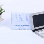 11,2 x 9,5 cm Marbleeriseeriv krediitkaartide kott &uuml;mbris&uuml;mbris PU-nahast &auml;ri ID-kaardi hoidik kott Vaktsineerimissertifikaat hall