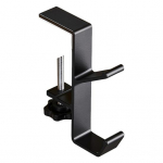 Lauakinnitusega kotihoidja seljakoti riidepuu konks Tugev koormust kandev roostekindel Lihtne paigaldus Mitmek&uuml;lgne kasutatav k&otilde;rvaklappide hoidikott must