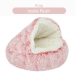 Lemmiklooma koera kassi voodi &uuml;mmargune pl&uuml;&uuml;s kassipoeg soe magamispesa voodi kass Igloo koopamaja S roosa