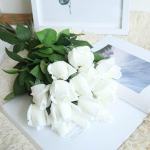 Yst&auml;v&auml;np&auml;eva Peo Dekoratiivne Aia Kaunistus Kunstlik Roosi Kimp S&uuml;nnip&auml;ev P&auml;ris Puudutusega Kunstlilled Kingitus V&otilde;ltsroos Pulmalill Roosa valge