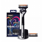 Gillette Fusion 5 ProGlide pardel Mangetic-alusega Meeste raseerimismasin Premium Edition, 1 k&auml;epide, 2 tera, 1 alus