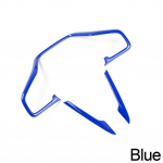 3 TK s&uuml;sinikkiust stiilis auto rooliraami katte trimmi kleebised Honda Civicu 10. 2016 2017 2018 sisustustarvikutele punane