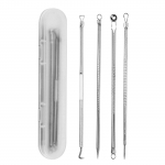 Pimple Popperi t&ouml;&ouml;riistakomplekt Comedone Extractori, Milia eemaldamise t&ouml;&ouml;riista, Mustpeade pintsettide ja Valgepeade eemaldamise t&ouml;&ouml;riistaga Dot Care Akne komplekt 4 tk One Size valge