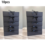 10 tk, suur valge k&otilde;ik-&uuml;hes kinkekarp, paelaga kinkepakend, kinkekarp, p&uuml;hadetarbed, s&uuml;nnip&auml;evapeo tarvikud, peotarbed 10pcs