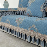 Four Seasons universaalne suur seelik-diivani kate Euroopa stiilis libisemiskindel diivanmatt Luksuslik elutuba pitsist padi diivanr&auml;tik 80x80x18cm