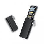 Multifunktsionaalne m&auml;lukaardilugeja salvestuskarp 2-in-1 5Gbps kiire TF/SD-kaardilugeja kaasaskantav must