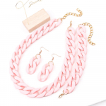 Akr&uuml;&uuml;list turske ketiga kaelakee naistele Bohemain Chains Choker k&otilde;rvar&otilde;ngad k&auml;ev&otilde;ru ehete komplekt heleroosa v&auml;rv