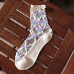 &Uuml;li&otilde;hukesed l&auml;bipaistvad kristallist siidist sokid Naiste moed Suvised Harajuku Crew Sokid Retro lilledega t&auml;navar&otilde;ivad Elastsed pikad sokid