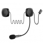 T2 juhtmevaba Bluetoothiga &uuml;hilduv 5.0 Mootorrattakiiver Peakomplekt Stereok&otilde;lar k&otilde;rvaklapid must
