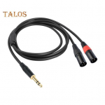 6,35 mm TRS isane-XLR isane heli stereomikrofoni kaabel kahe kanaliga h&auml;iretevastane kaasaskantav tasakaalustatud k&otilde;lari mikrofoni kaabli adapter 2M