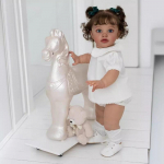 Tohutu suurusega 26-tolline kaisu simulatsiooniga beebinukk PIPPA Kaunid printsessist taass&uuml;ndinud v&auml;ikelapsenukud, mis on viimistletud 3D-v&auml;rvitud nahaga, pehmest riidest keha vasts&uuml;ndinud nukk cloth body