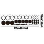 1 leht isetehtud auto kere lahe stiil avatud stiilis kaunistus k&auml;rgstruktuuriga autokleebised suured ja v&auml;ikesed kombineeritud kuusnurksed kleebised valge