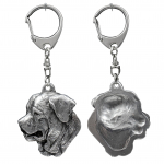 Tosa Inu, Tosa-Ken, Japanese Mastiff - Silver-plated key ring with dog, handbag decoration, backpack pendant by Art-Dog brand