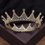 Rhinestone Diadeem Pruudi Tiiarad Kuninglik Kuninganna Pulmakroon Peaehe Ring Pidu Juukseehted Pruudi Aksessuaar Kaunistused