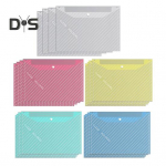 20 tk Dokumendikott A4 suurusega plastikust &uuml;mbris Veekindlad failikaustad L&auml;bipaistvad kl&otilde;psuga nupp Erksav&auml;rvilised Kriimustuskindlad failikorterid M 20PCS