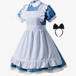 T&uuml;drukute kost&uuml;&uuml;m Alice Lolita neiu kost&uuml;&uuml;m cosplay Cosplay Lolita S taevasinine v&auml;rv