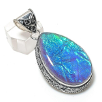 Natural Purple Triplet Opal 925 Sterling Silver Jewelry Pendant 2.21 m3d41
