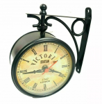 Victoria raudteejaam Kahepoolne Raudtee Must Pulberv&auml;rvitud Kell Funktsionaalne Kell Kodu Dekoratsioon